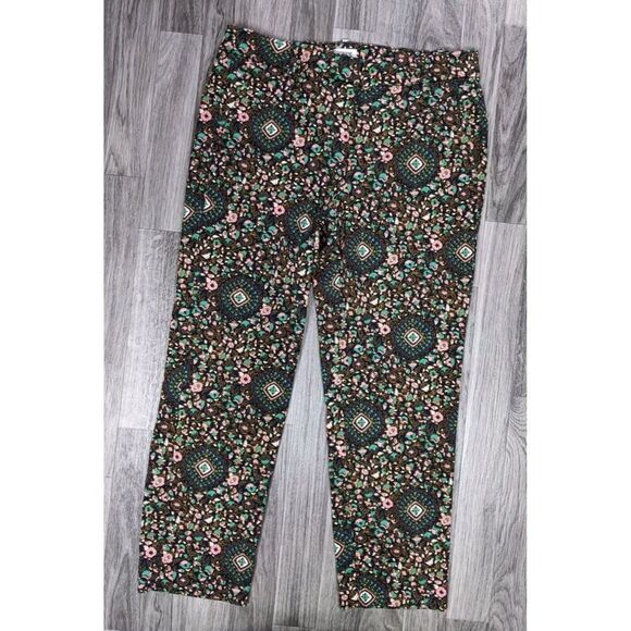 J. Crew Womens Size 6 Floral Paisley Multicolored Capri Cropped Pants - Picture 1 of 12